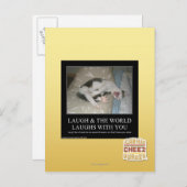 Lachen & die Welt lacht mit dir Postkarte (Vorne/Hinten)