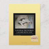 Lachen & die Welt lacht mit dir Postkarte (Vorderseite)