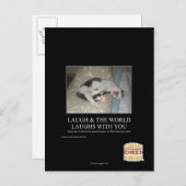 Lachen & die Welt lacht mit dir Postkarte (Vorne/Hinten)