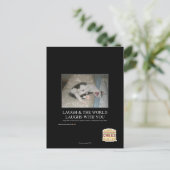 Lachen & die Welt lacht mit dir Postkarte (Stehend Vorderseite)