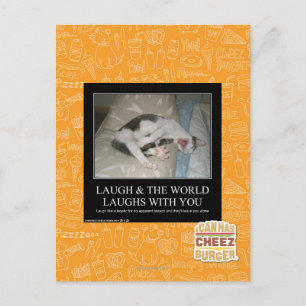 Lachen & die Welt lacht mit dir Postkarte