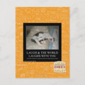 Lachen & die Welt lacht mit dir Postkarte (Vorderseite)
