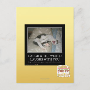 Lachen & die Welt lacht mit dir Postkarte
