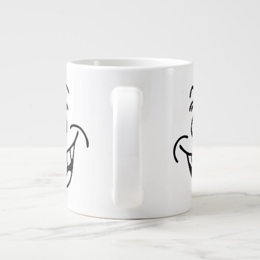 Lachen Emoji Jumbo-Tasse (Rückseite)