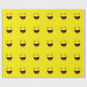 Lachen Face Funny Emoticon Geschenk Geschenkpapier (Flach)