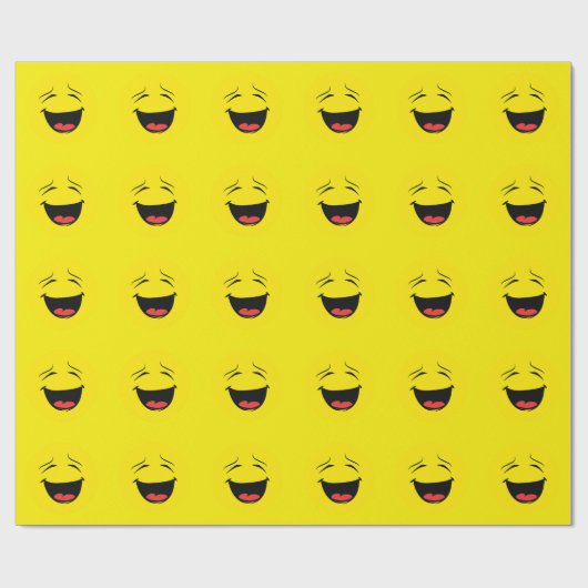 Lachen Face Funny Emoticon Geschenk Geschenkpapier (Flach)