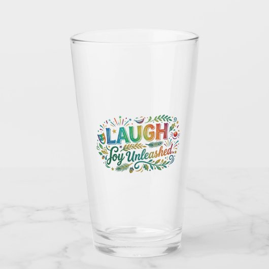 Lachen Freude Unbeschwert Glas (Vorderseite)