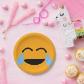 Lachen Gesicht Funny Orange Emoticon Emojii Pappteller (Party)