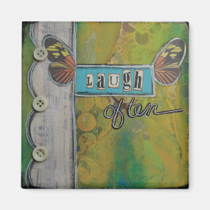 "Lachen-häufig" Kunst-Magnet durch Nancy Lefko Magnet