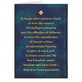 Lachen häufig, Liebe viel… Karte