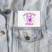 Lachen Heilt Niedlich Llama Button (Insitu)