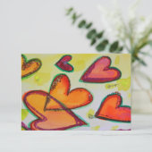 Lachen Herz fliegen Kleine Einladung oder einladen (Stehend Vorderseite)