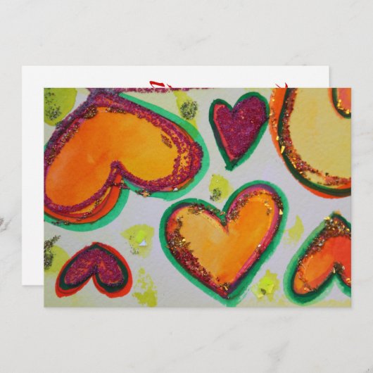 Lachen Herz Pink Bliss Custom Einladung - Einladun (Vorne/Hinten)