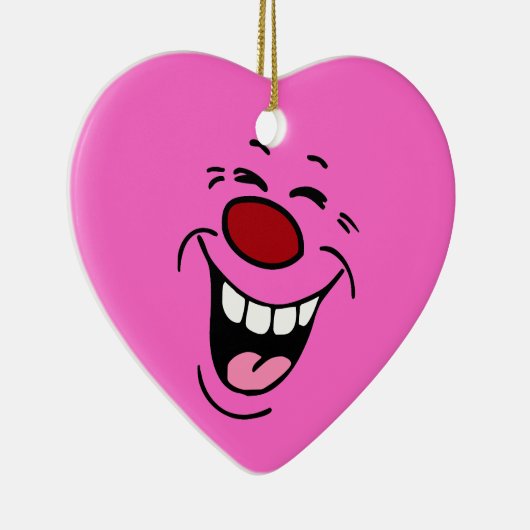 Lachen: Herzdekoration für Ballons oder Blume Keramik Ornament (Rechts)