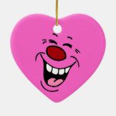 Lachen: Herzdekoration für Ballons oder Blume Keramik Ornament (Hinten)