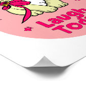 Lachen Heute Kawaii glückliche lustige Katze lache Poster (Ecke)