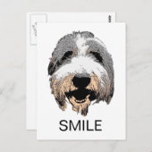 Lachen Hund SMILE Postkarte (Vorne/Hinten)