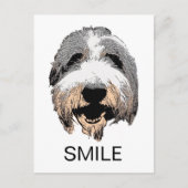 Lachen Hund SMILE Postkarte (Vorderseite)