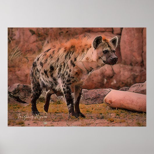 Lachen Hyena:Archivieren von Schwergewichtspapiere Poster (Vorne)