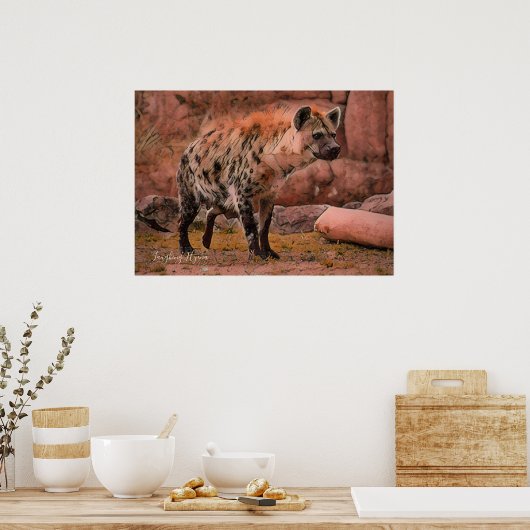 Lachen Hyena:Archivieren von Schwergewichtspapiere Poster (Küche)