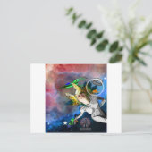 Lachen im Weltraum Postkarte (Stehend Vorderseite)