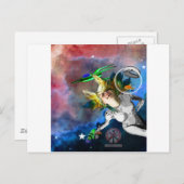 Lachen im Weltraum Postkarte (Vorne/Hinten)