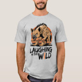 Lachen im Wilden - Fierce Hyena Tribal Style T-Shirt (Vorderseite)