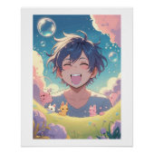 Lachen im Zaubergarten – Anime Poster mit Fantasie (Vorderseite)