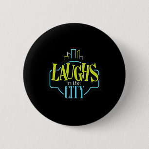 Lachen in der Stadt Button