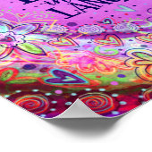 Lachen in derselben Sprache Lila Inspiration Poster (Ecke)