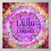 Lachen in derselben Sprache Lila Inspiration Poster (Vorne)