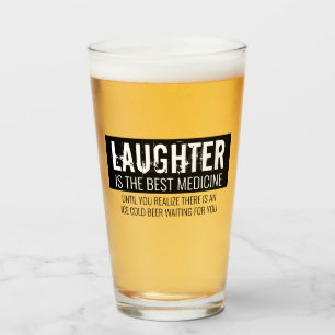 Lachen ist das Motivierend Medizin-Funny Glas