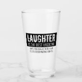 Lachen ist das Motivierend Medizin-Funny Glas (Vorderseite)