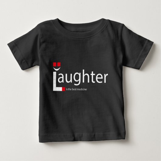 Lachen ist die beste Medizin Baby T-shirt (Vorderseite)