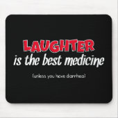 Lachen ist die beste Medizin | Funny Zitat Mousepad (Vorne)