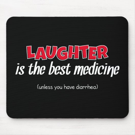 Lachen ist die beste Medizin | Funny Zitat Mousepad (Vorne)