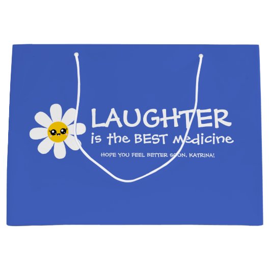 Lachen ist die beste Medizin-Geschenktasche Große Geschenktüte (Vorderseite)
