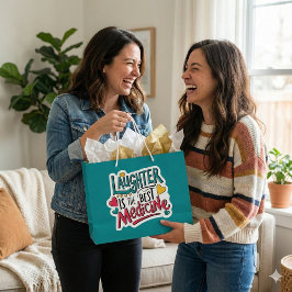 Lachen ist die beste Medizin-Geschenktasche Große Geschenktüte