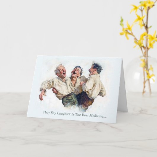 Lachen ist die beste Medizin.. Karte (Gelbe Blume)