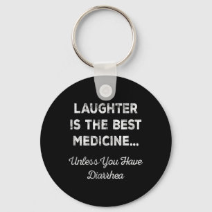 Lachen ist die beste Medizin Lustiger Zitat Pun Schlüsselanhänger