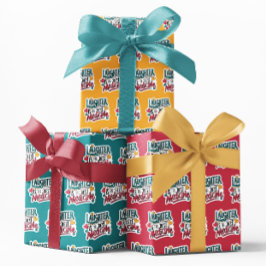 Lachen ist die beste Medizin-Wrapping Sheets Geschenkpapier Set