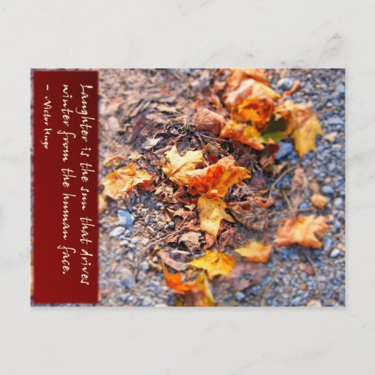 Lachen ist die Sonne.. Postkarte (Vorderseite)