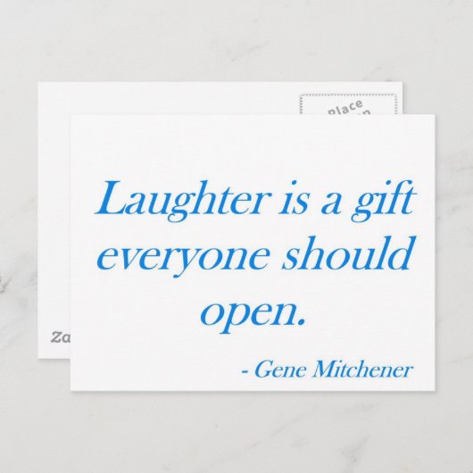 Lachen ist ein Geschenk ... Postkarte (Vorne/Hinten)