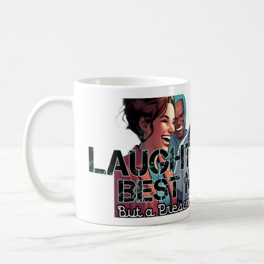Lachen ist Medizin: Humorales Apparel & Geschenke Kaffeetasse (Links)