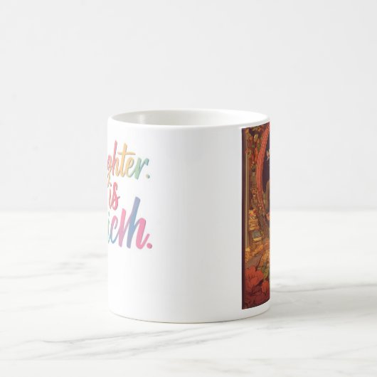 Lachen ist reiches T-Shirt Kaffeetasse (Mittel)