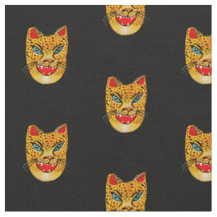 Lachen Jaguar Wasserfarbe Schwarz Stoff