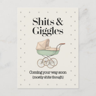 Lachen kommt bald Funny Pregnancy New Postkarte