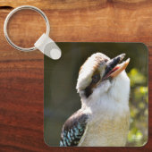 Lachen Kookaburra auf der Zweigstelle Postcard Squ Schlüsselanhänger (Vorderseite)
