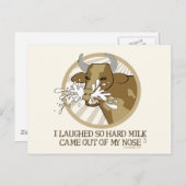 Lachen Kuhmilch meine Nase Postkarte (Vorne/Hinten)