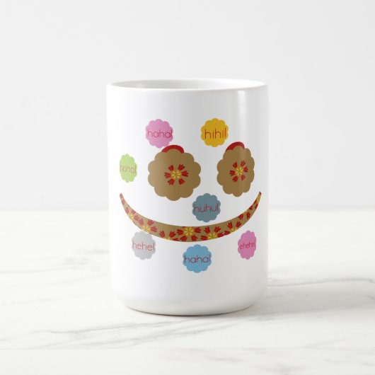 Lachen-Lächeln-Tasse Kaffeetasse (Mittel)